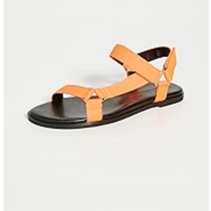 Villa Rouge Skylar Sandal (Sz 9) Neon Orange Velcro Flat